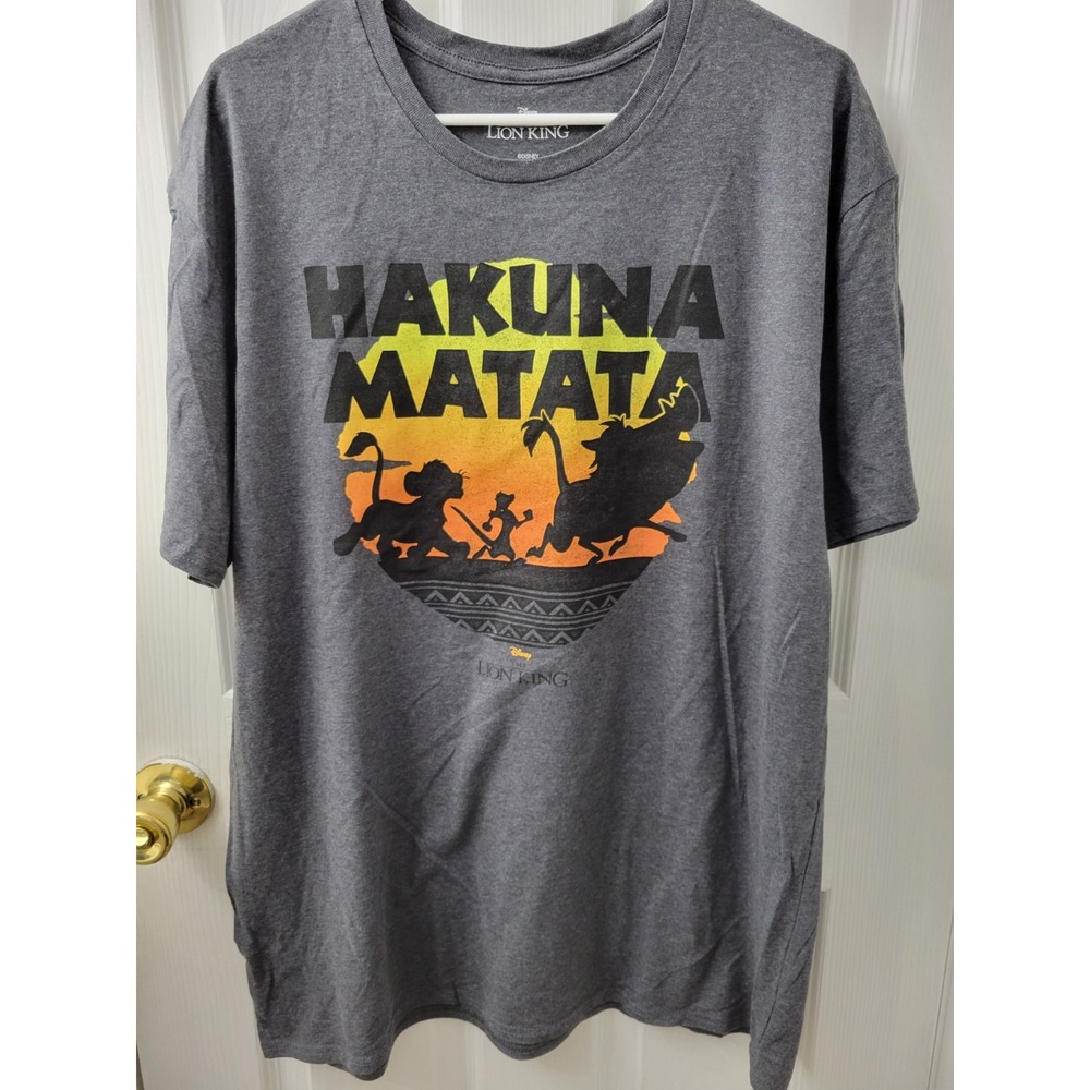 Disney Lion King Hakuna Matata Dark Gray T-Shirt Size XL New
